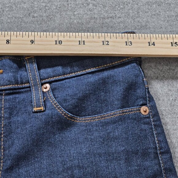 Yoga Jeans Womens Jeans 27/ US 4 Indigo Stretch Mid Rise Raw Hem SWP-1158 SECOND - Picture 4 of 14